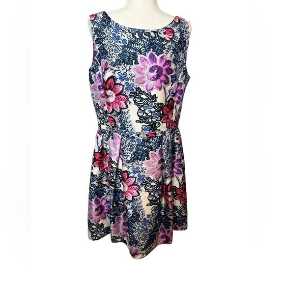 Taylor Fit and Flare Floral Feminine Cottagecore Sleeveless Dress Size 14 - Picture 2 of 11